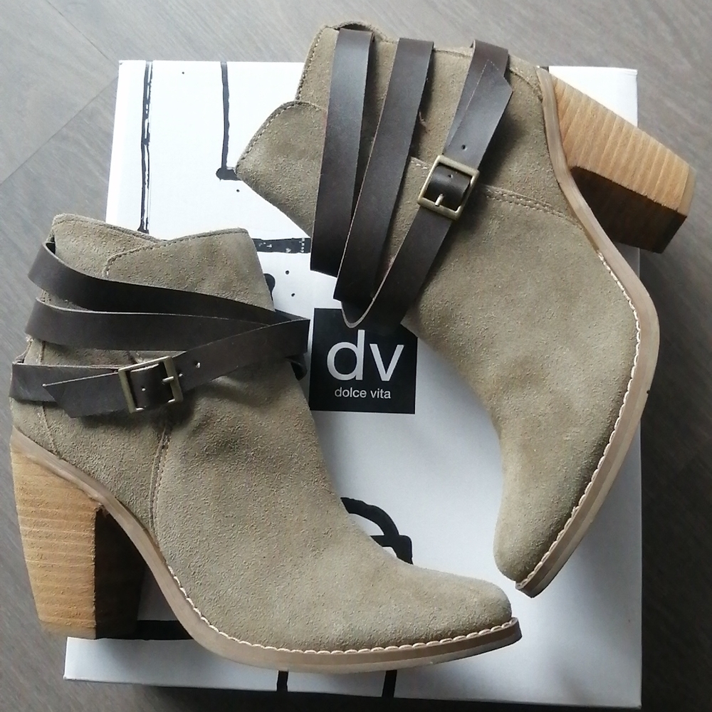 DV Dolce Vita Taupe ankle boots